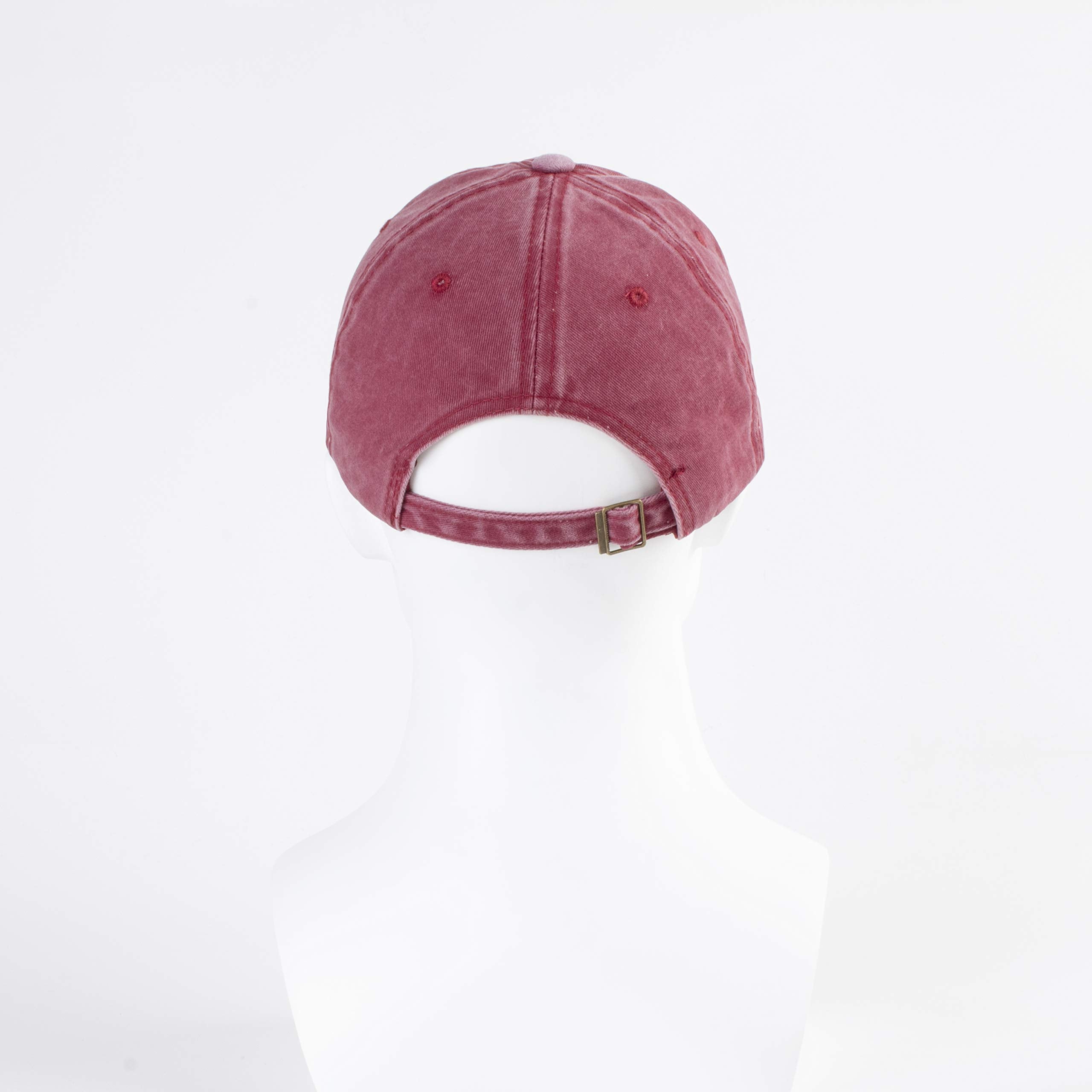 LANGZHEN Unisex Baseball Cap 100% Cotton Fits Men Women Washed Denim Adjustable Dad Hat