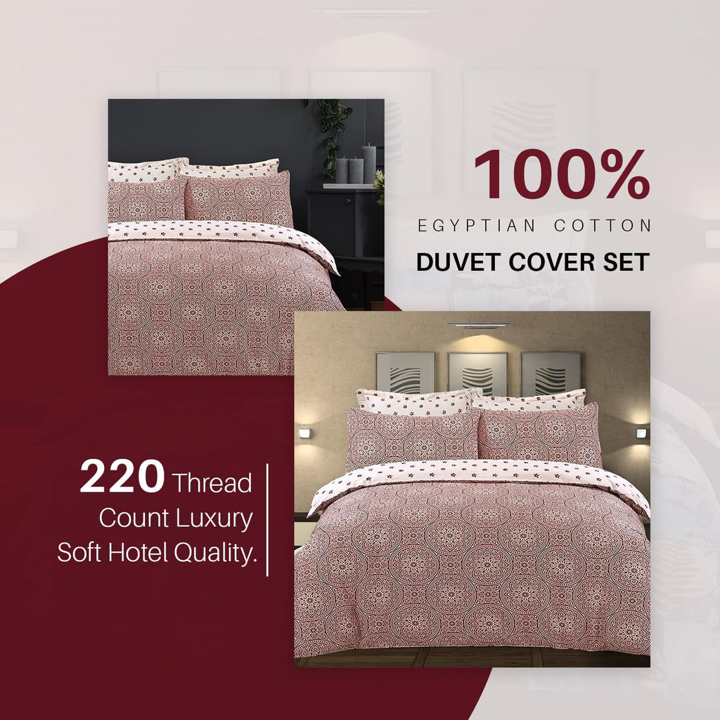 Double Duvet Set 220 Thread Count 100% Egyptian Cotton