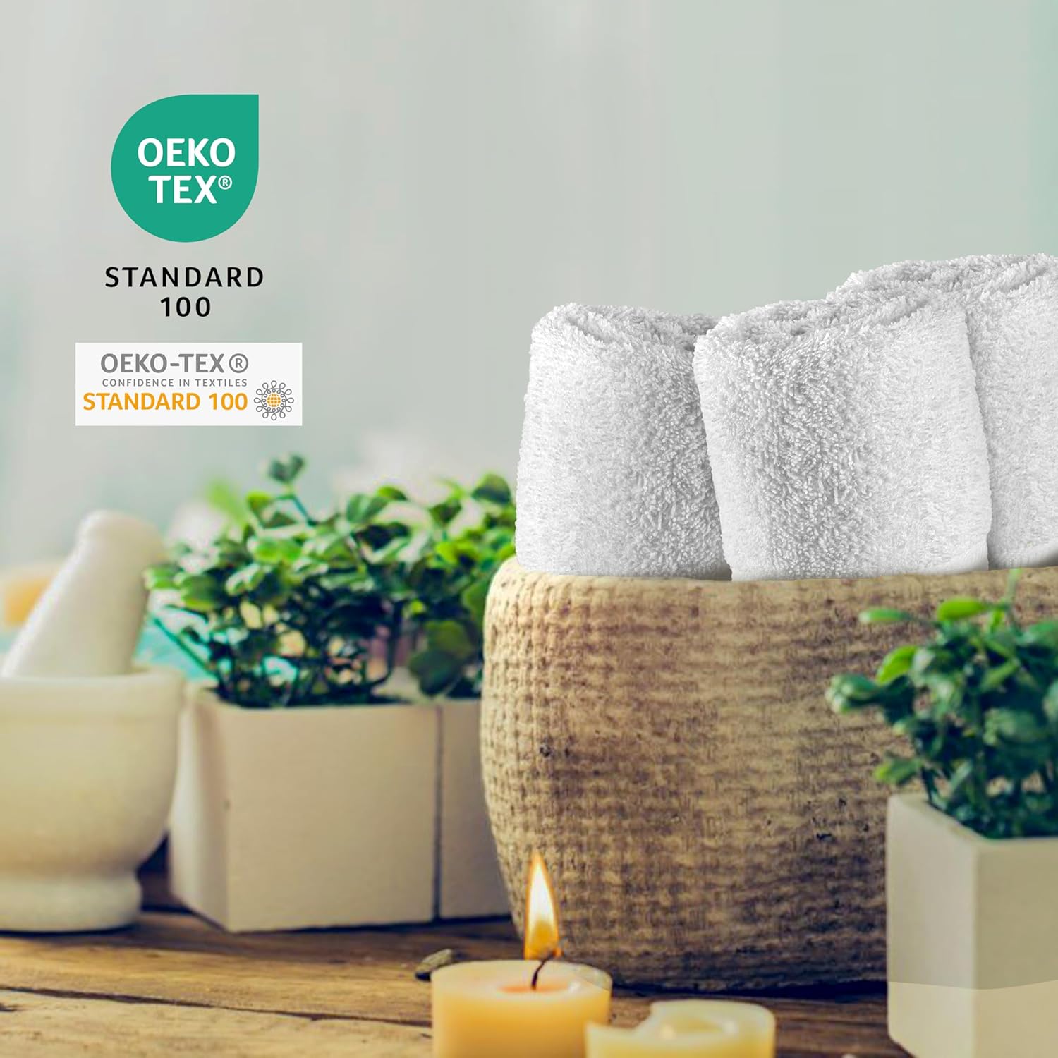 6 Piece Towel Set - 2 Bath Towels, 2 Hand Towels and 2 Washcloths