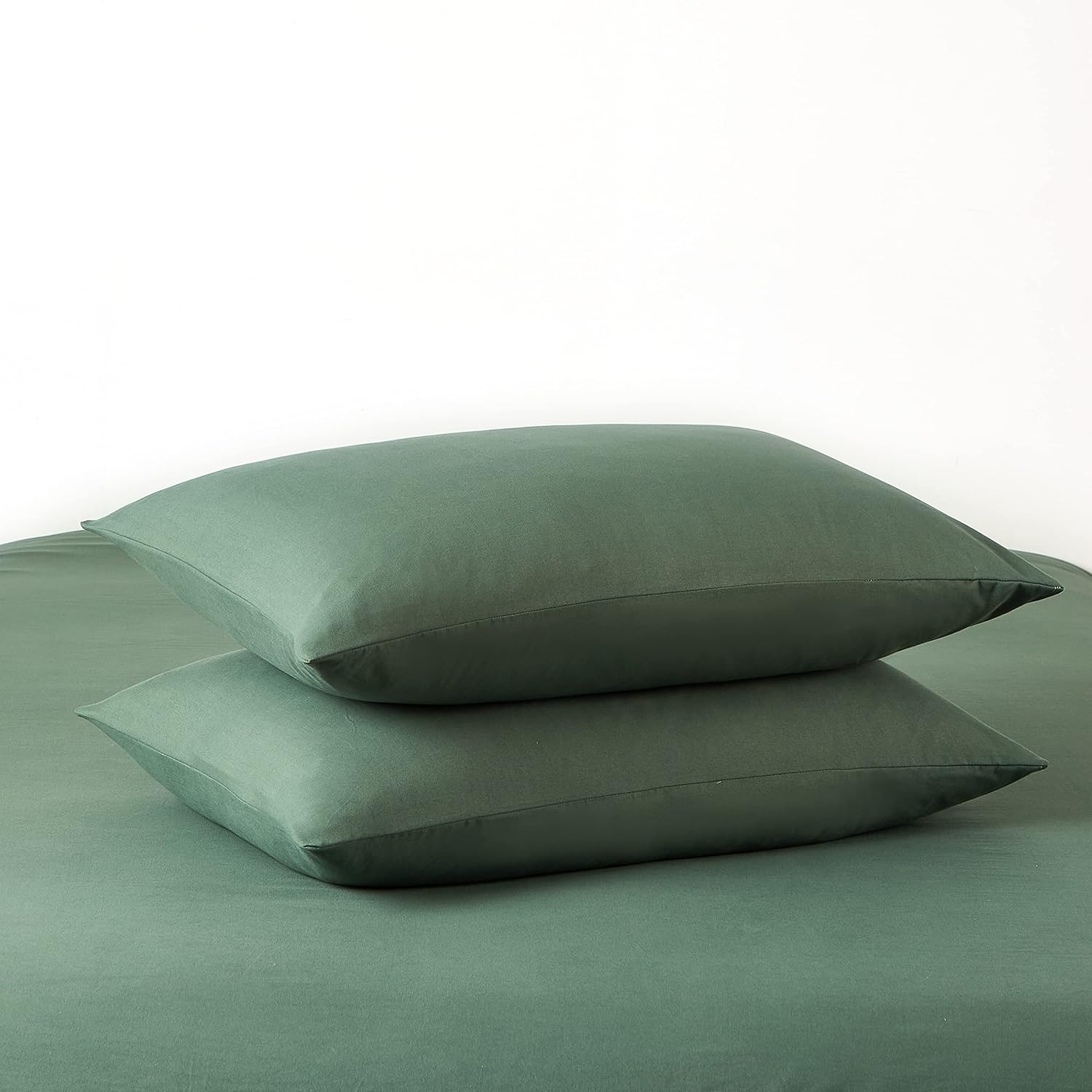 Double Duvet Cover Set Green 100% Cotton